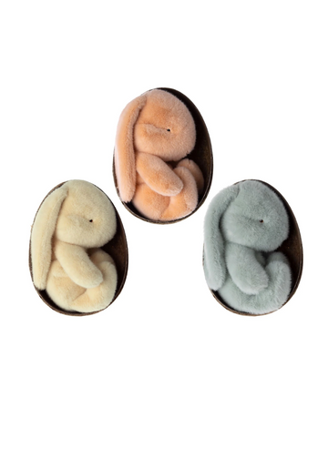 PLUSH BUNNY IN EGG - COLOR OPTIONS