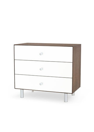 3 DRAWER DRESSER - CLASSIC - WHITE/WALNUT