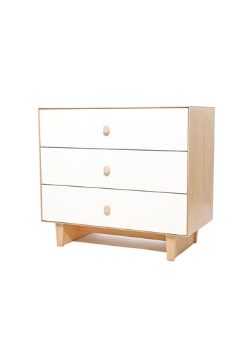 3 DRAWER DRESSER - RHEA - WHITE/BIRCH