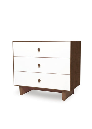 3 DRAWER DRESSER - RHEA - WHITE/WALNUT