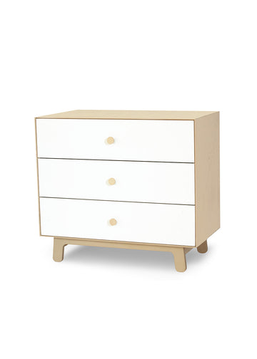 3 DRAWER DRESSER - SPARROW - WHITE/BIRCH