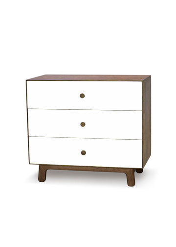 3 DRAWER DRESSER - SPARROW - WHITE/WALNUT