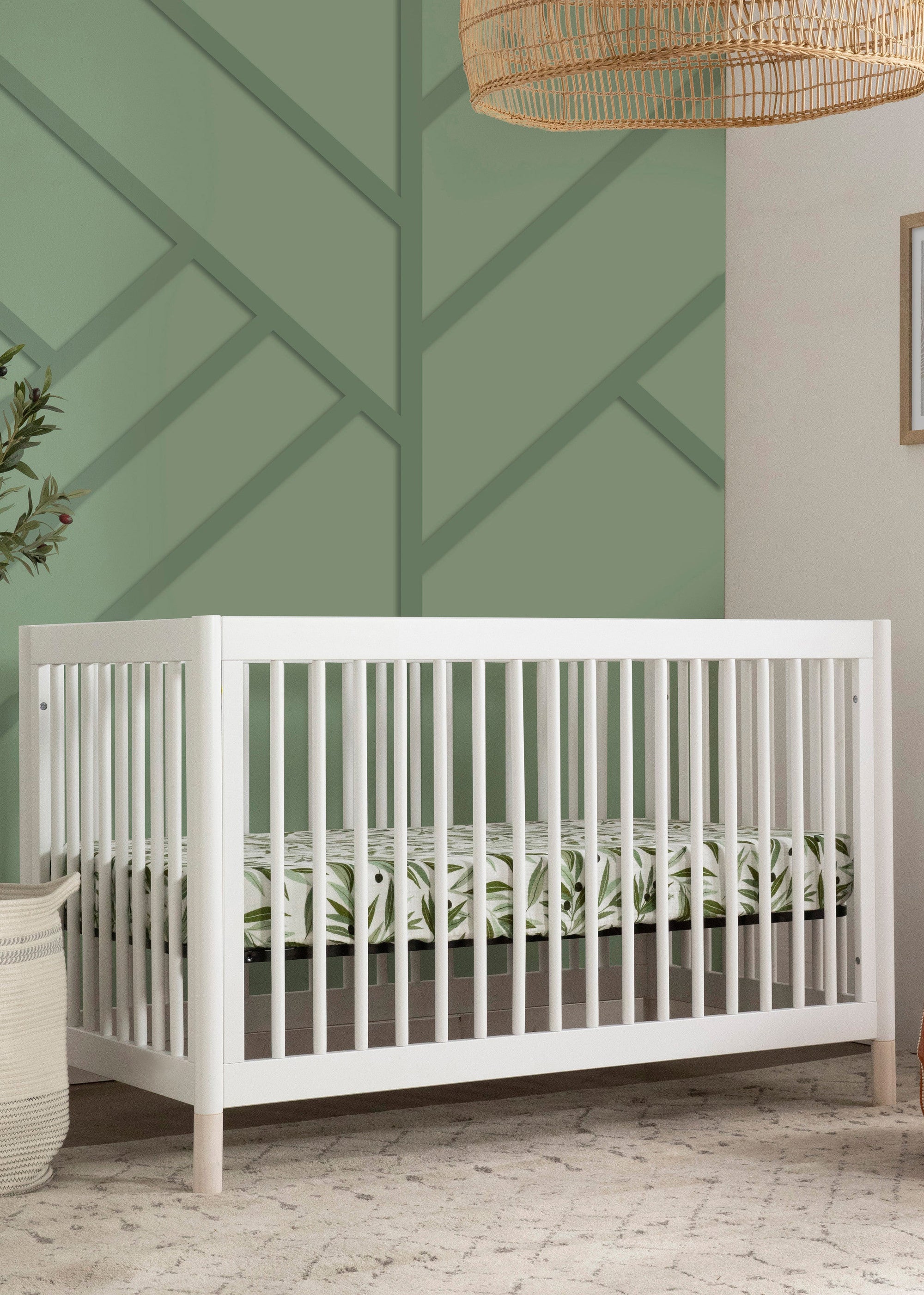 GELATO 4-IN-1 CONVERTIBLE CRIB WITH TODDLER BED CONVERSION KIT - WHITE