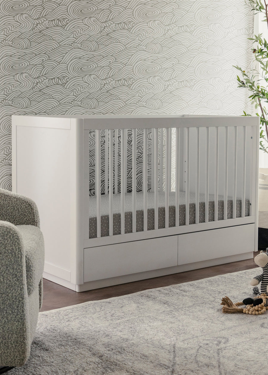 BENTO 3-IN-1 CONVERTIBLE STORAGE CRIB WITH TODDLER BED CONVERSION KIT - COLOR OPTIONS