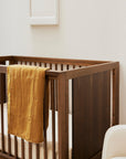 PEGGY 3 IN 1 CONVERTIBLE CRIB WITH TODDLER BED CONVERTIBLE KIT - NATURAL WALNUT