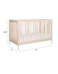 GELATO 4-IN-1 CONVERTIBLE CRIB WITH TODDLER BED CONVERSION KIT - WASHED NATURAL