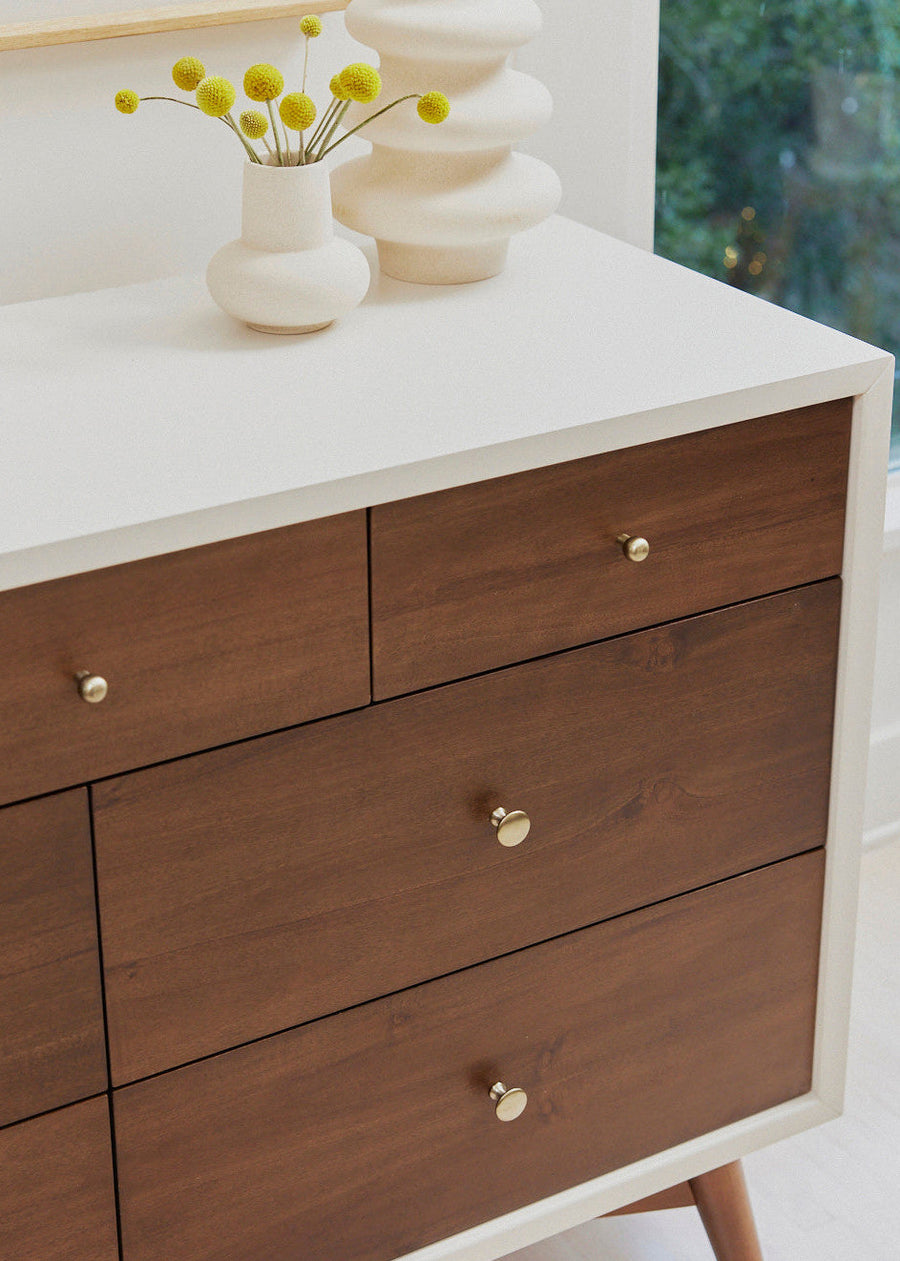 PALMA 7 DRAWER ASSEMBLED DOUBLE DRESSER - COLOR OPTIONS