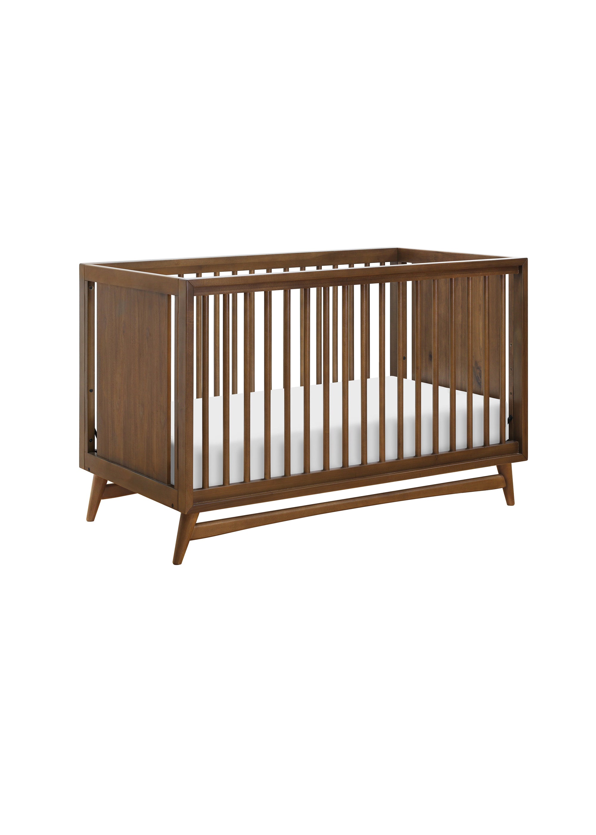 PEGGY 3 IN 1 CONVERTIBLE CRIB WITH TODDLER BED CONVERTIBLE KIT - NATURAL WALNUT