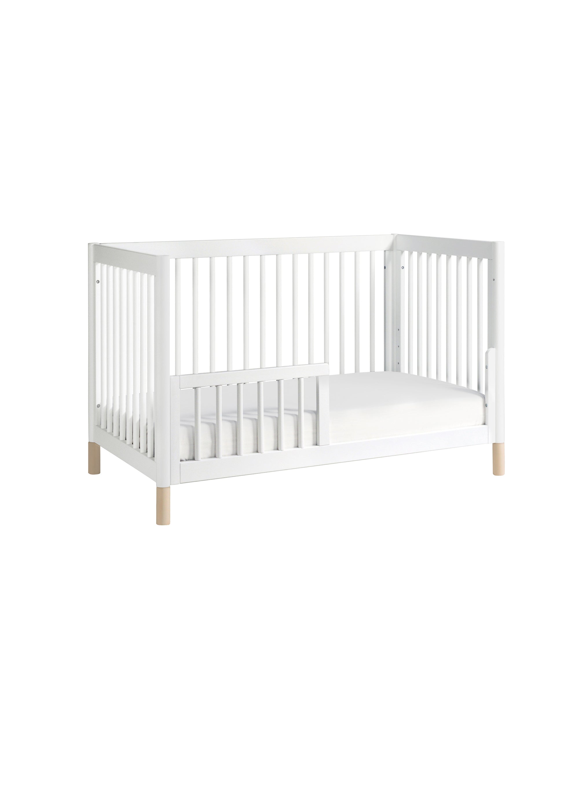 GELATO 4-IN-1 CONVERTIBLE CRIB WITH TODDLER BED CONVERSION KIT - WHITE