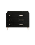 LOLLY 6 DRAWER ASSEMBLED DOUBLE DRESSER - BLACK/WASHED NATURAL