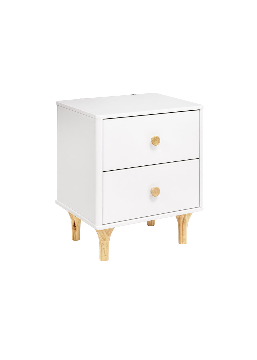 LOLLY NIGHTSTAND WITH USB PORT - WHITE/WASHED NATURAL