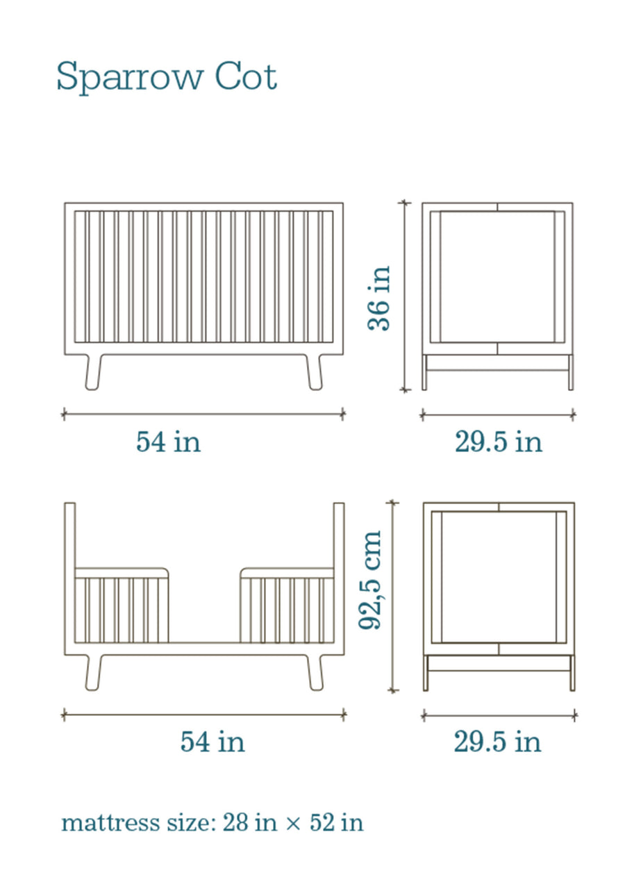 SPARROW CRIB - WHITE