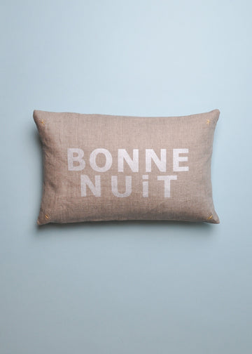 BONNE NUIT LETTER CUSHION