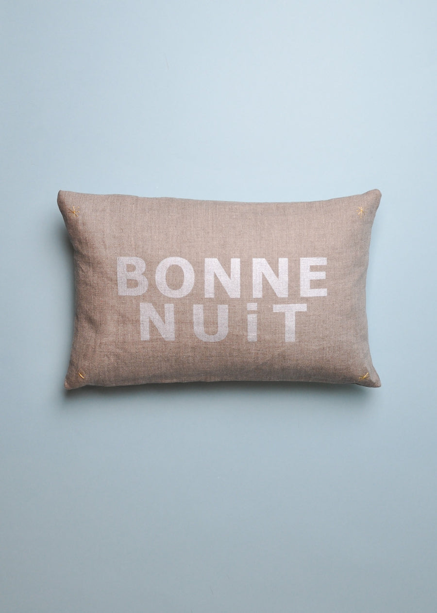 BONNE NUIT LETTER CUSHION