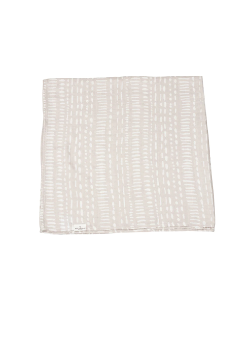 LUXE MUSLIN SWADDLE - GREY MUDCLOTH