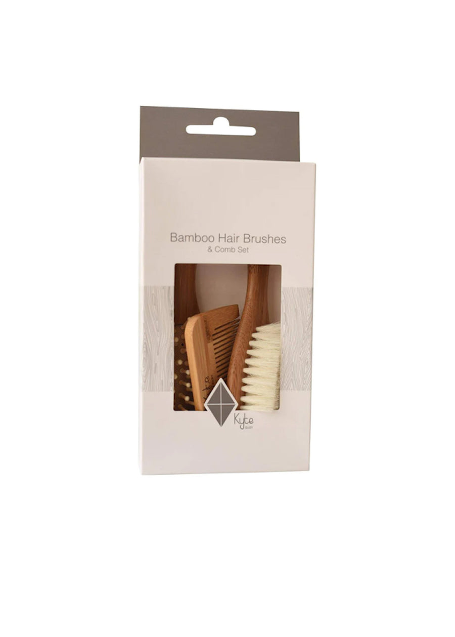 3 PIECE BAMBOO BRUSH SET