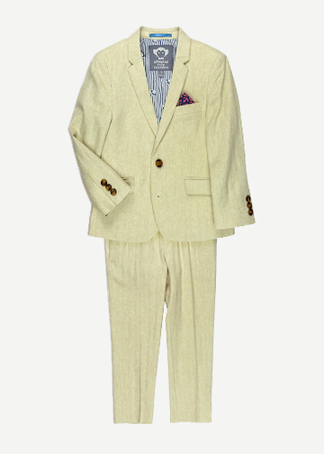 PASTEL MOD SUIT - KHAKI HERRINGBONE