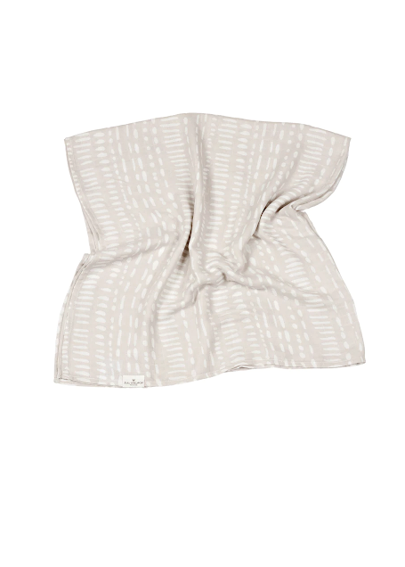 LUXE MUSLIN SWADDLE - GREY MUDCLOTH