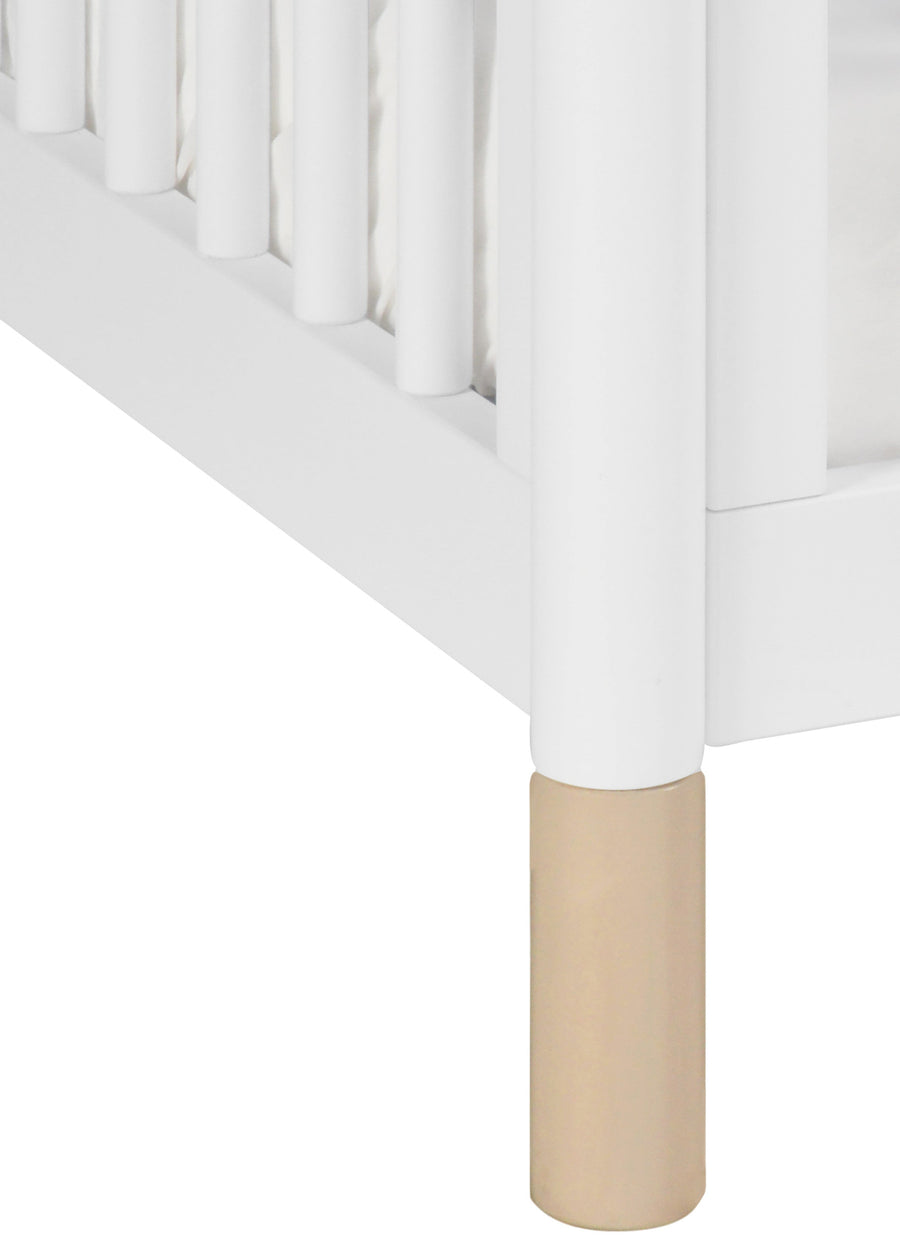 GELATO 4-IN-1 CONVERTIBLE CRIB WITH TODDLER BED CONVERSION KIT - WHITE
