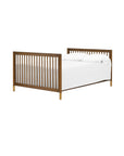 GELATO 4-IN-1 CONVERTIBLE CRIB WITH TODDLER BED CONVERSION KIT - NATURAL WALNUT AND GOLD FEET