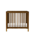 GELATO 4-IN-1 CONVERTIBLE MINI CRIB - NATURAL WALNUT AND GOLD FEET