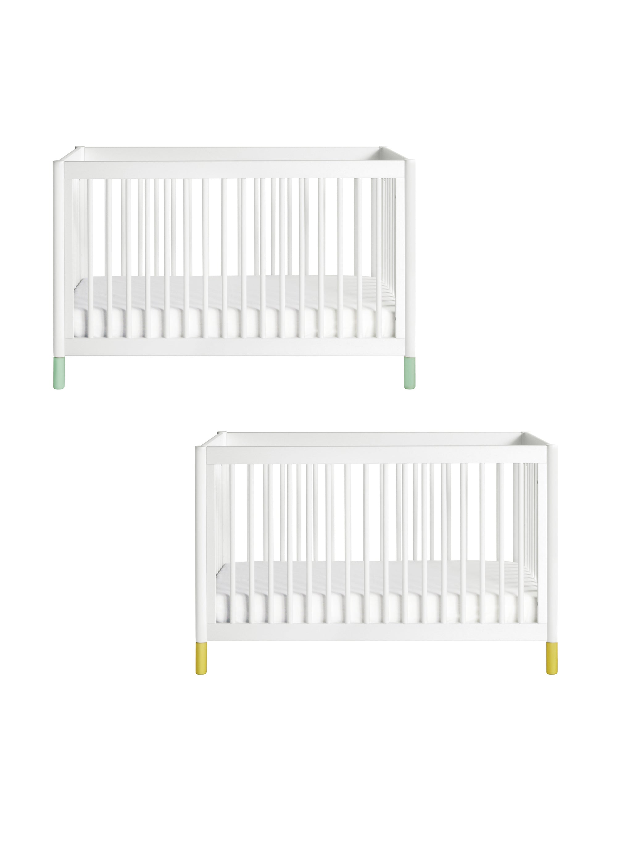 GELATO 4-IN-1 CONVERTIBLE CRIB WITH TODDLER BED CONVERSION KIT - WHITE