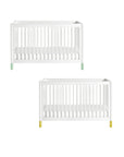 GELATO 4-IN-1 CONVERTIBLE CRIB WITH TODDLER BED CONVERSION KIT - WHITE