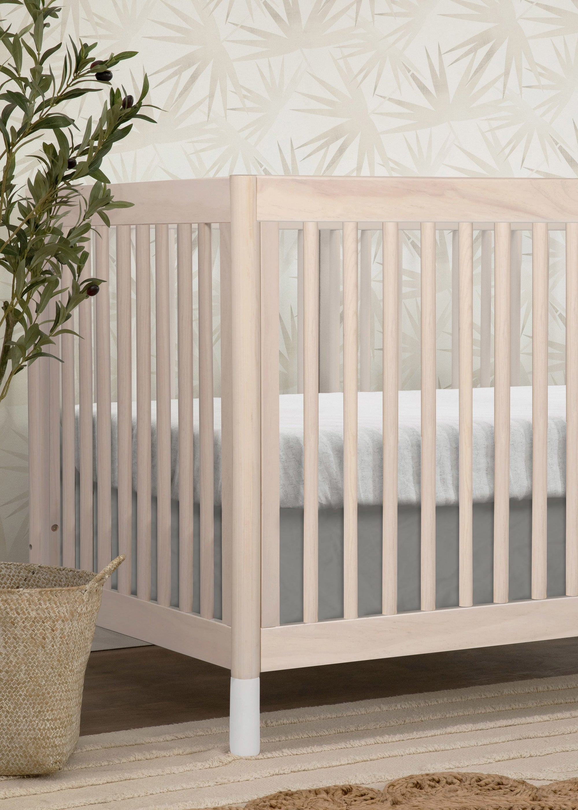 GELATO 4-IN-1 CONVERTIBLE CRIB WITH TODDLER BED CONVERSION KIT - WASHED NATURAL